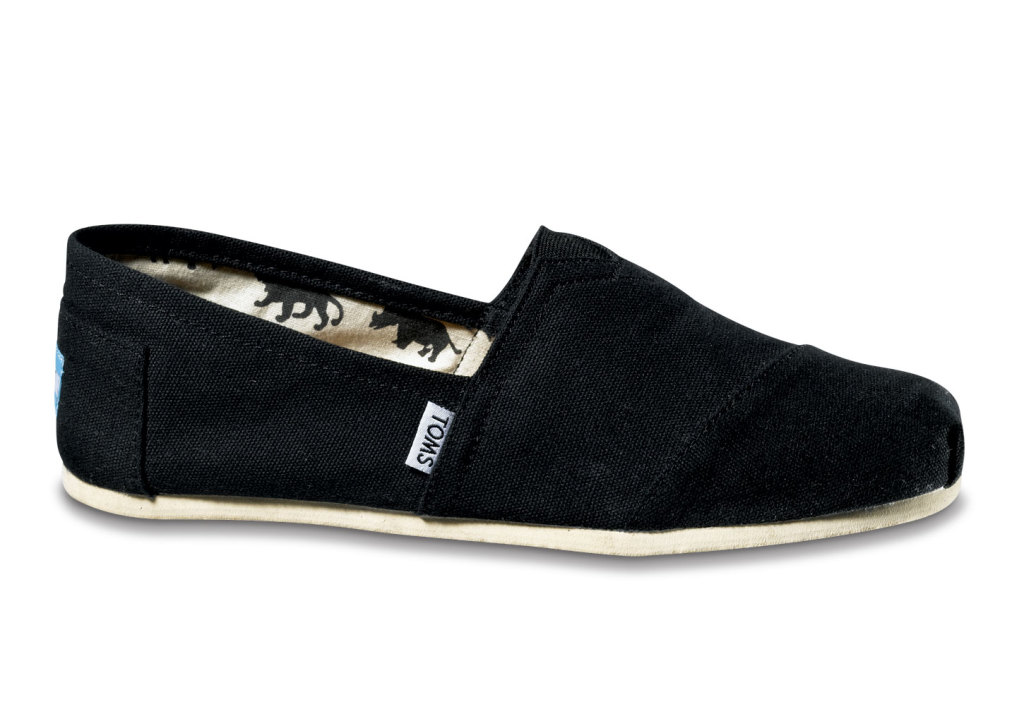 Toms Black Canvas Shoes