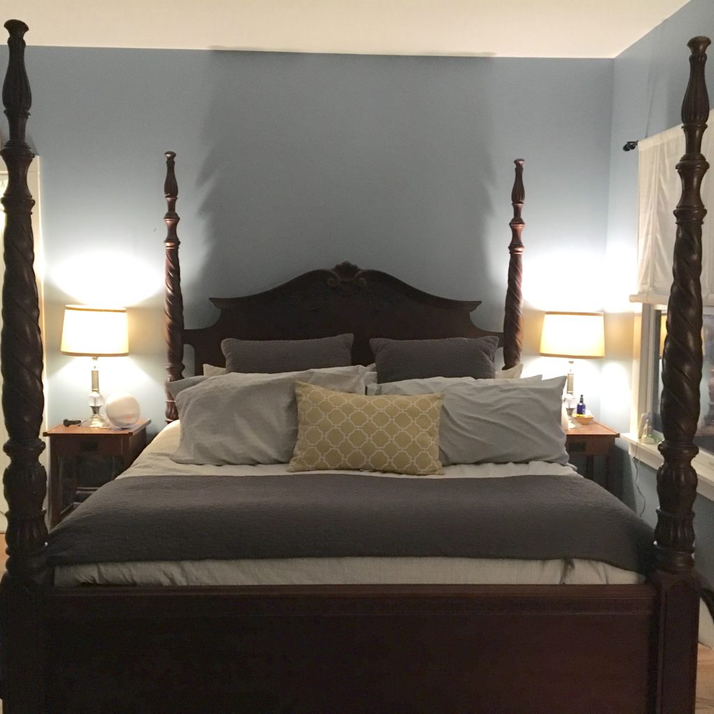 DIY Chippy White Headboard