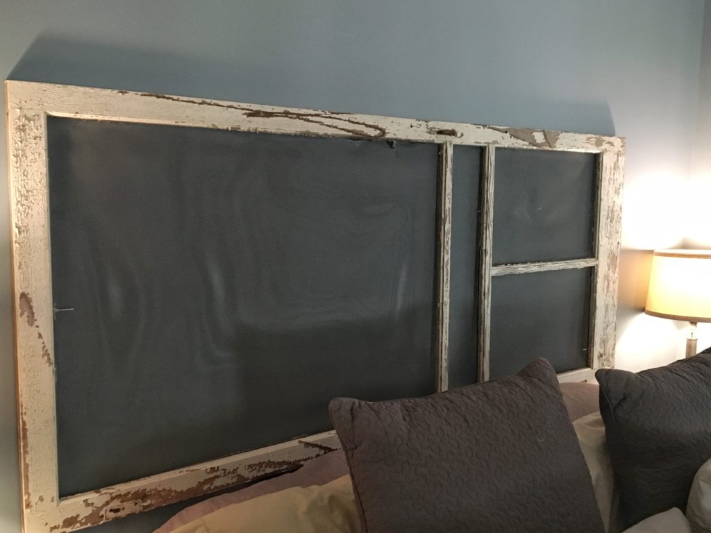 DIY Chippy White Antique Headboard