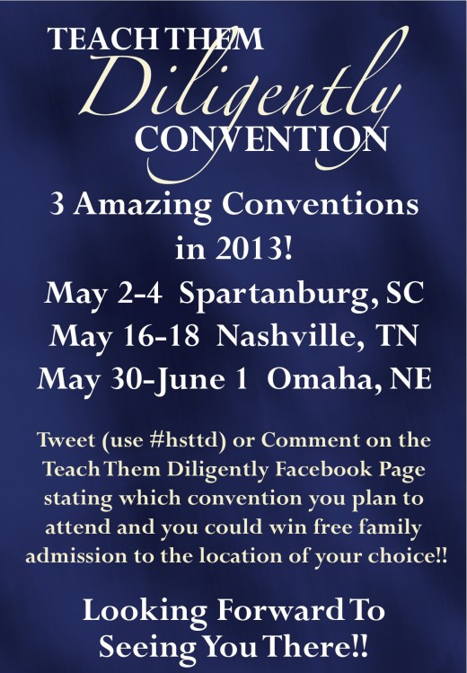 Teach Them Diligently Convention: 2013 Locations Announced