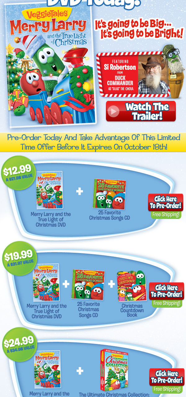 Veggie Tales Merry Larry & The True Light of Christmas {Pre-Order}