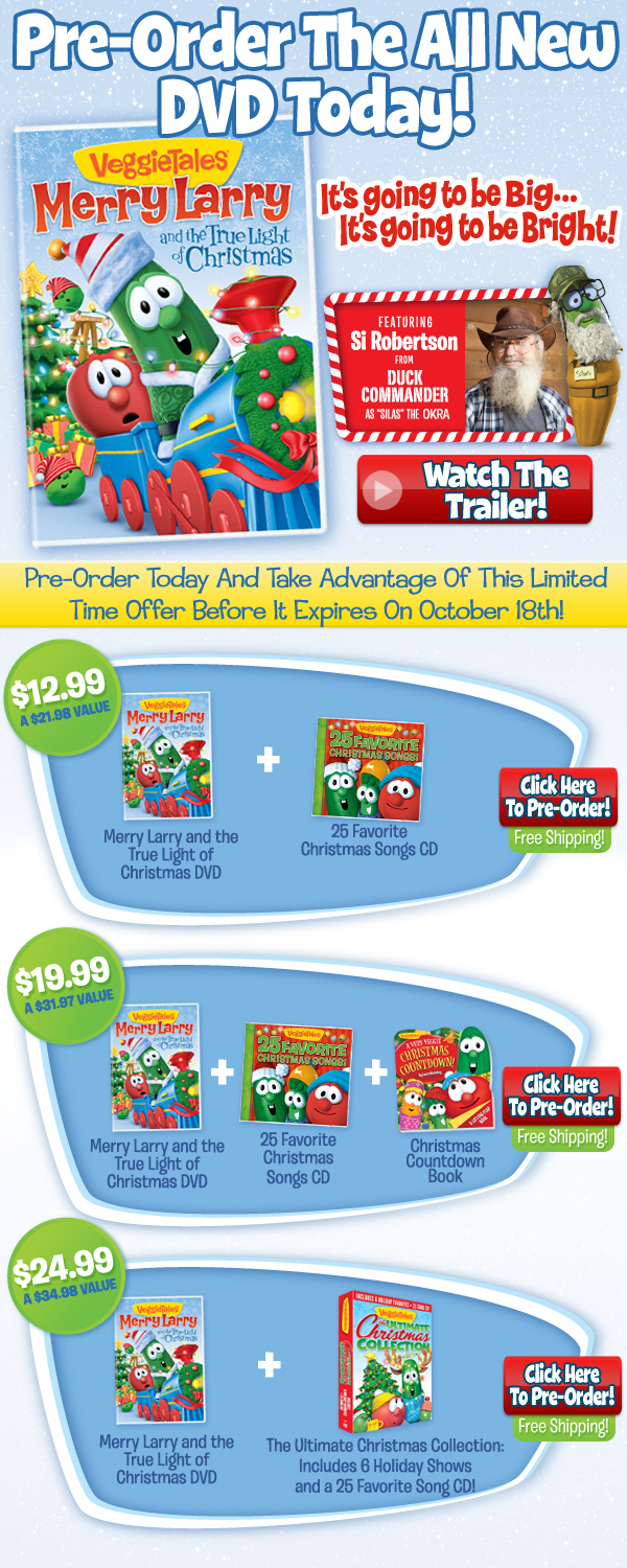 Veggie Tales Merry Larry & The True Light of Christmas {Pre-Order}