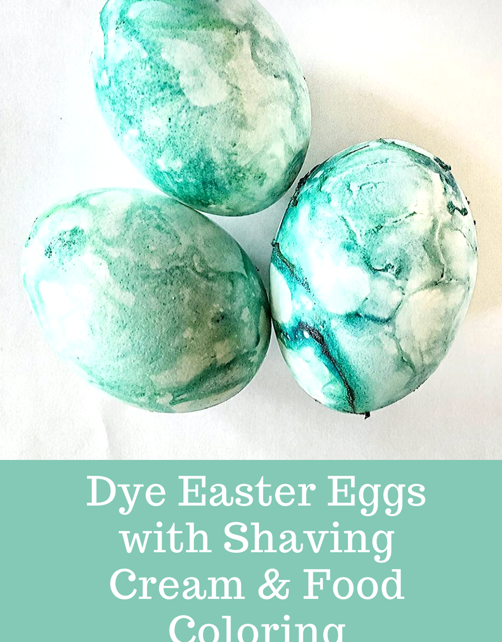 Dye Easter Eggs with Shaving Cream & Food Coloring