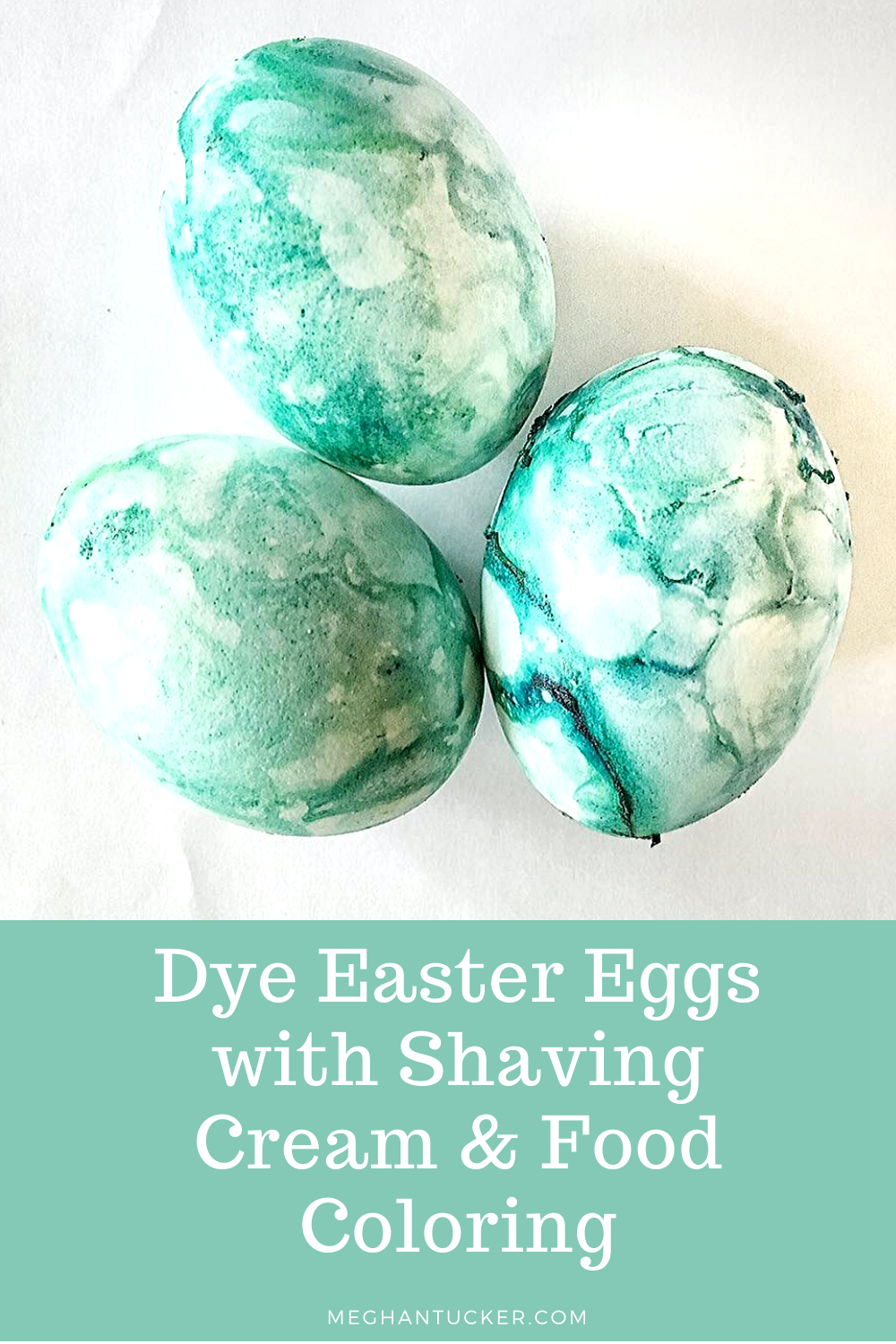 Dye Easter Eggs with Shaving Cream & Food Coloring