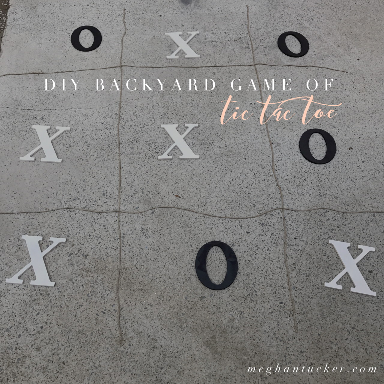 DIY Backyard Game: Tic Tac Toe