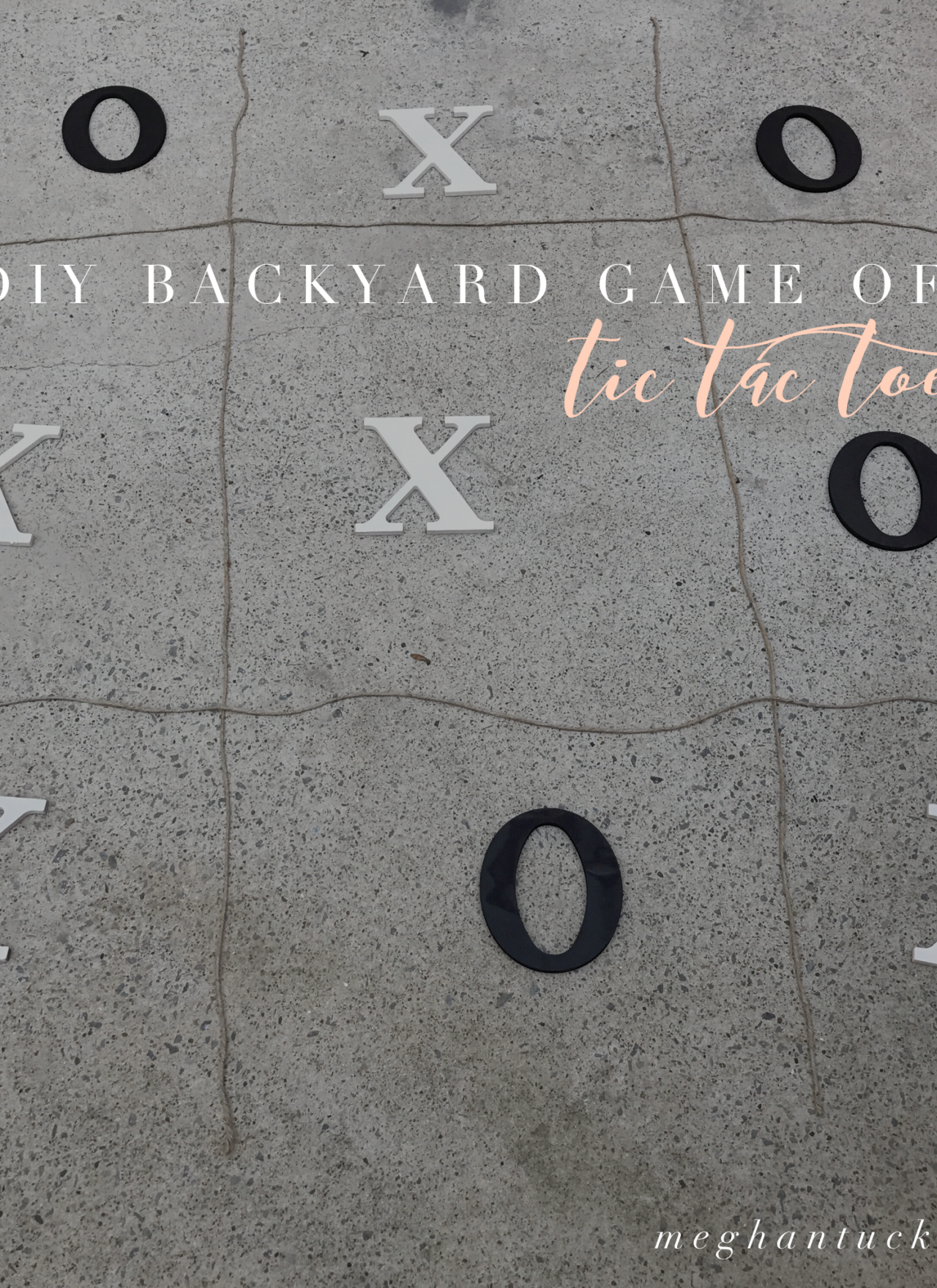 DIY Backyard Game: Tic Tac Toe