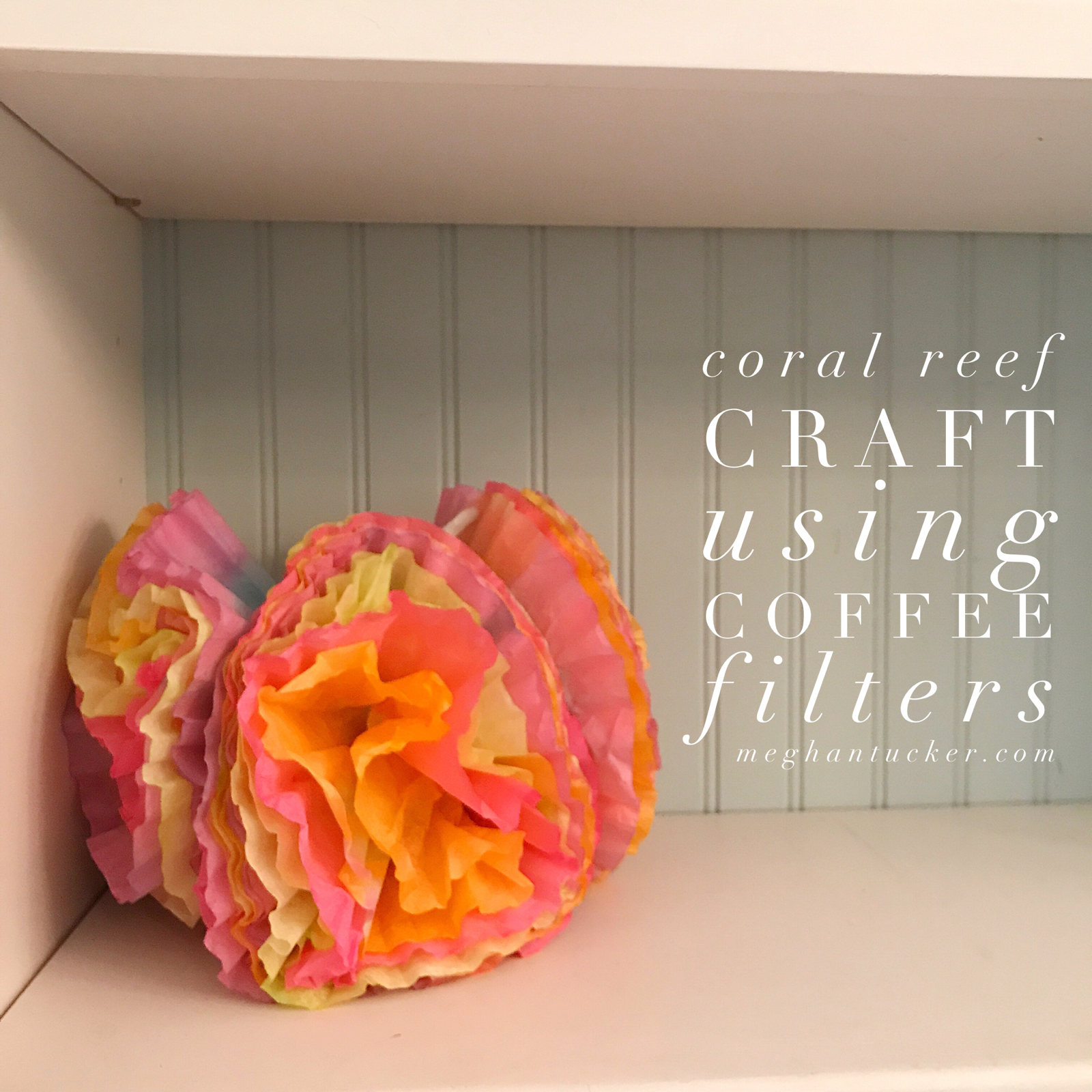 Coral Reef Craft Using Coffee Filters