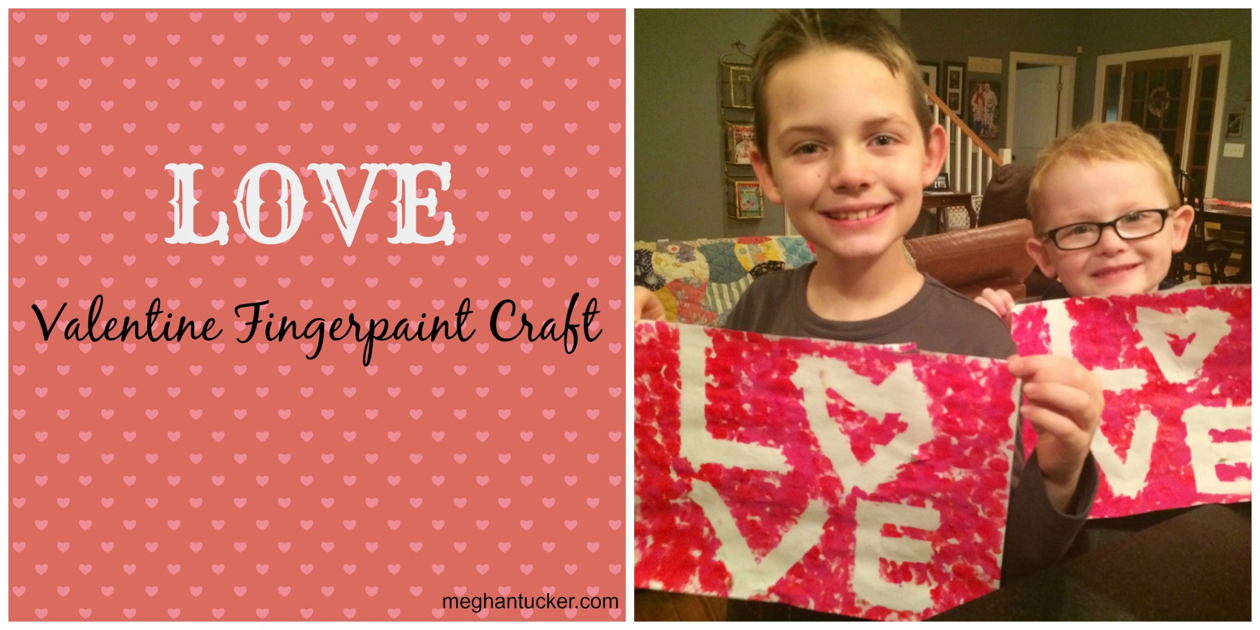 LOVE Finger Paint Craft