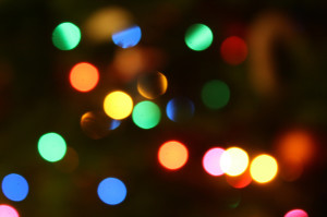 blurred christmas lights