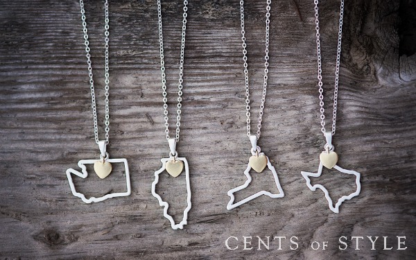 Cents of Style State Necklace & Other Items 50% off + FREE Shipping